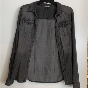 Dark Gray Button Down Top / Jacket